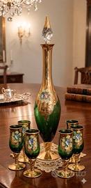 Set da liquore di vetro anni 50/60