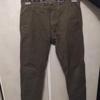 Pantaloni Cotton & Silk tg. 44 verde militare