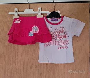 Set maglia e gonnellina con mutandina 6/9 mesi