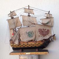 Galeone spagnolo Modello di nave bombarda 1690 Vin