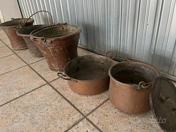 Secchiello in rame antico