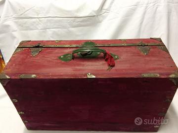 SCATOLA IN LEGNO_VINTAGE_RIVESTITA IN CARTA