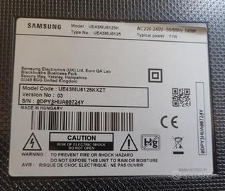 lotto componenti TV SMART Samsung 43 