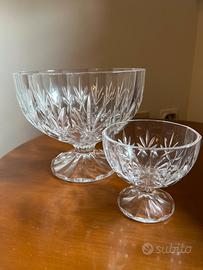 Set 12 coppette + 2 ciotole grandi  - cristallo