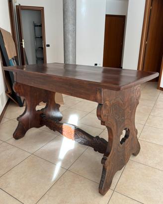 Scrivania in Legno Massello Vintage