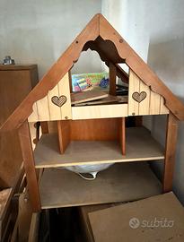 Casetta bambole legno