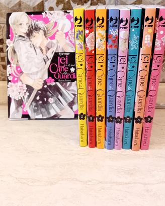 lei e il suo cane da guardia + cartolina