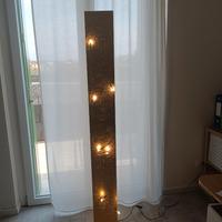 Lampada da Terra Unica in Foglia Oro