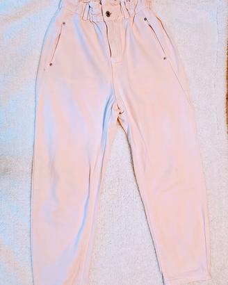 Jeans Zara Rosa Vita Alta – Modello Paperbag 