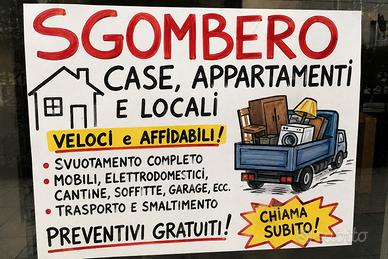 Sgombero case, appartamenti e locali 