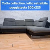 Divano xxl Angolare Cotta collection  con letto