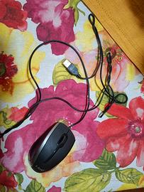 Mouse USB Linq nero e girigio con cavo
