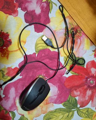 Mouse USB Linq nero e girigio con cavo