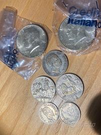 Lotto monete solo argento Storiche Italia e USA