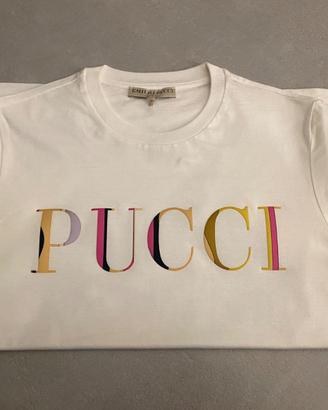 EMILIO PUCCI - T Shirt  logo - Nuova - Originale