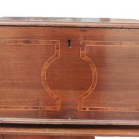 Cassapanca modellino portavalori intarsiato antico