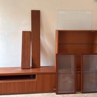 Parete attrezzata soggiorno in legno