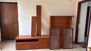 Parete attrezzata soggiorno in legno