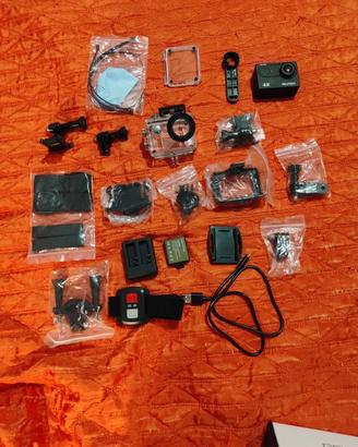 AKASO EK7000 4K, 2 Batterie+Accessori
