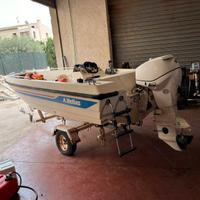 Barca A.hellas 4.5 mt con motore evinrude e tec 40