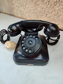 telefono fisso vintage nero 