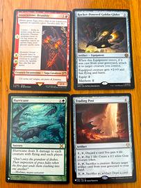 Lotto 4 carte rare Magic The Gathering.