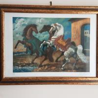 Quadro cavalli Giovan Francesco Gonzaga/serigrafia