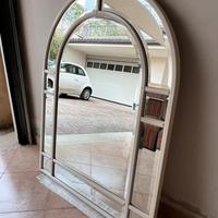 Specchio molato bisellato + set accessori bagno