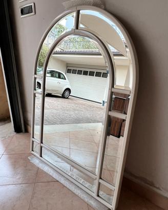 Specchio molato bisellato + set accessori bagno