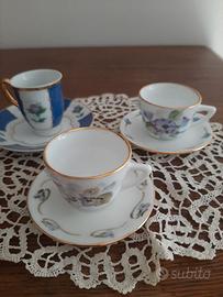Lotto 3 mini tazzine da collezione vintage