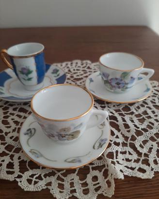 Lotto 3 mini tazzine da collezione vintage
