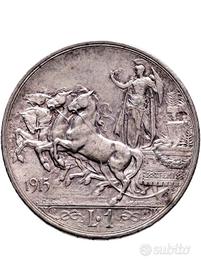 3 monete Regno D'italia 1 lira 1915-1916-1917 