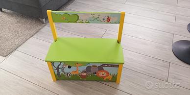 cassapanca di legno per bambini