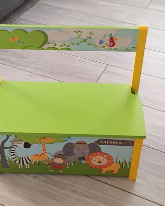 cassapanca di legno per bambini