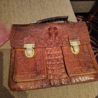 borsa pelle di coccodrillo vintage 