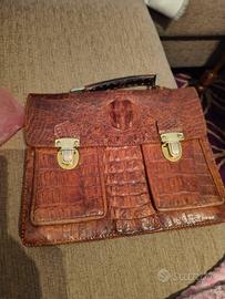 borsa pelle di coccodrillo vintage 