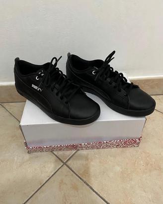 Puma sneakers nere 37,5 softfoam total black, nuov