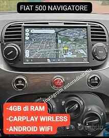 Fiat 500 stereo 4GB RAM ANDROID WIFI CARPLAY