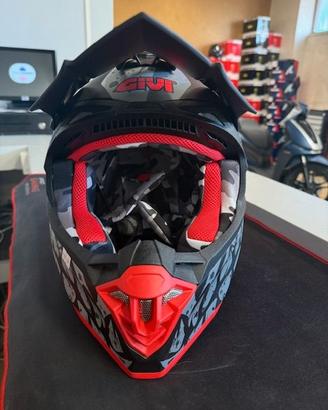 Casco GIVI 601 NERO - TITANIO - ROSSO