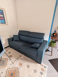 Divano letto 3 posti blu