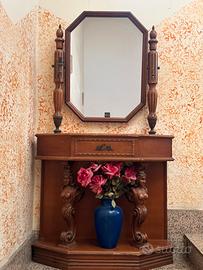 Mobile barocco con specchio ottagonale vintage