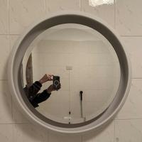 Specchio in porcellana, anni 80+ mensola