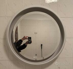 Specchio in porcellana, anni 80+ mensola