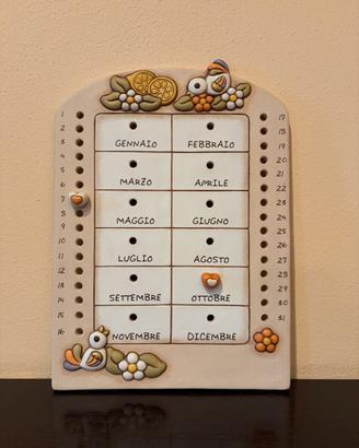 Calendario perpetuo THUN da parete in ceramica