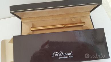 Penna a sfera Dupont placcata oro