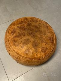 Pouf marocchino in cuoio
