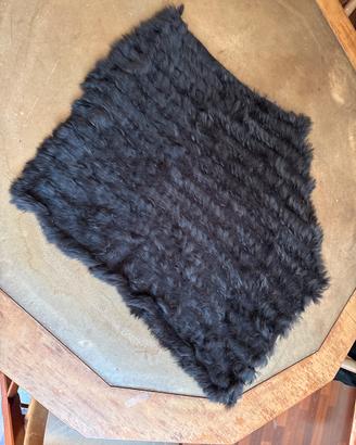 Mantella poncho di lapin marrone