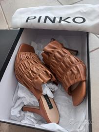 Pinko 275€, ciabatte sabot tacco beige 37