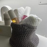 Cestino porta asciugamani crochet