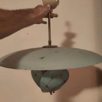 Lampadario sospensione vintage in vetro